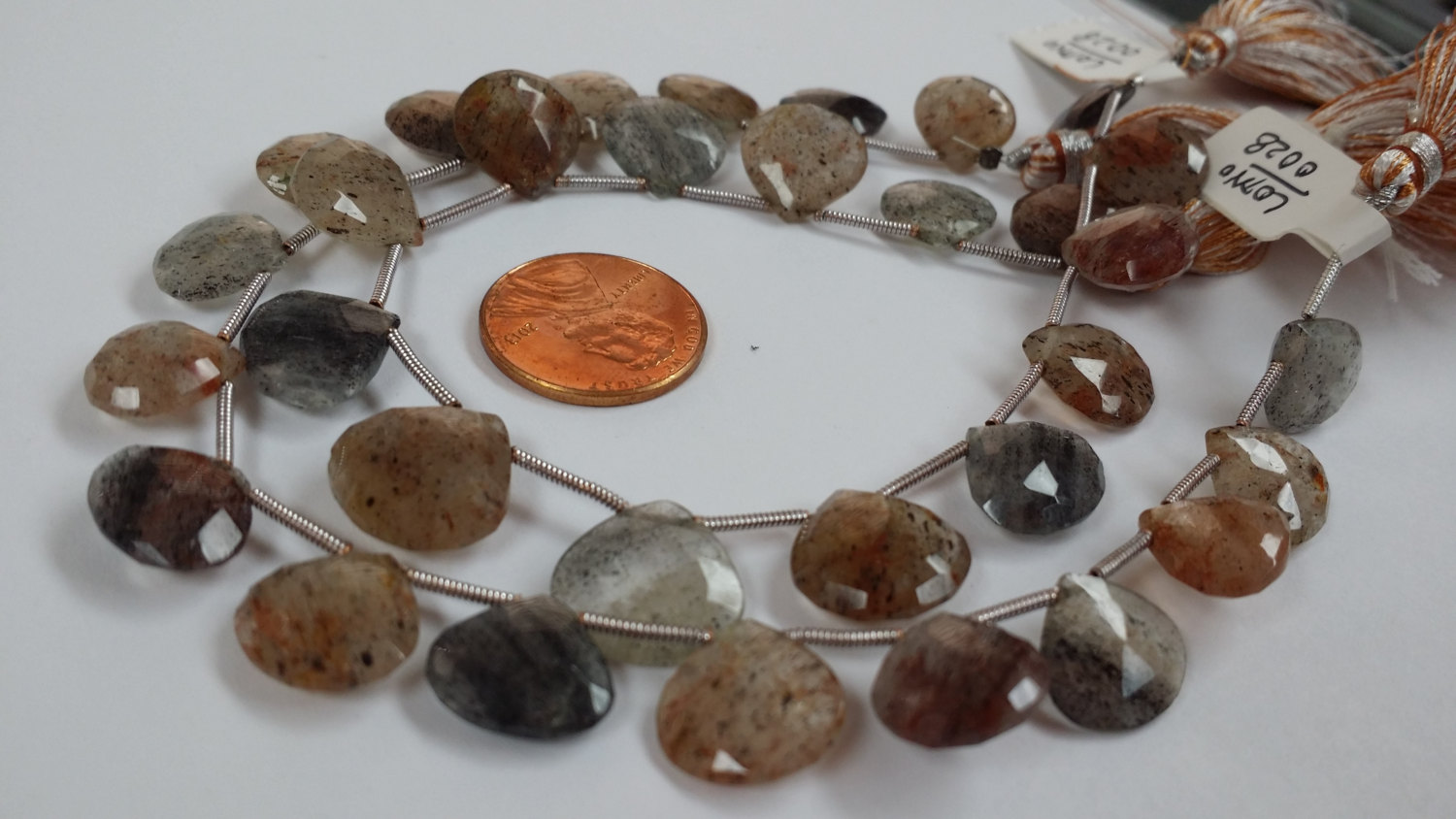 Moss Rutilated Hearts Faceted