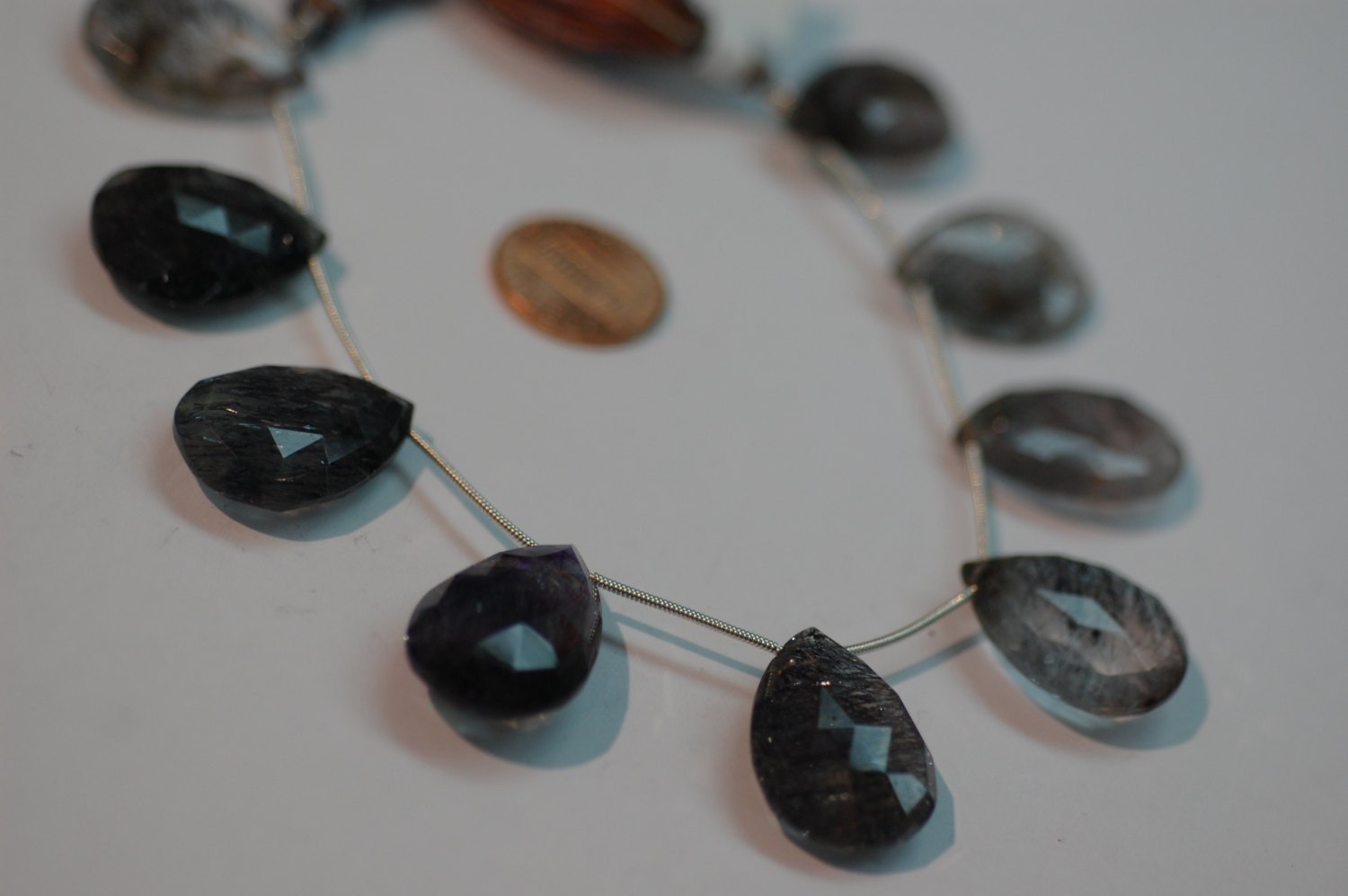 Moss Rutilated Pear Faceted
