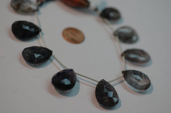 Moss Rutilated Pear Faceted