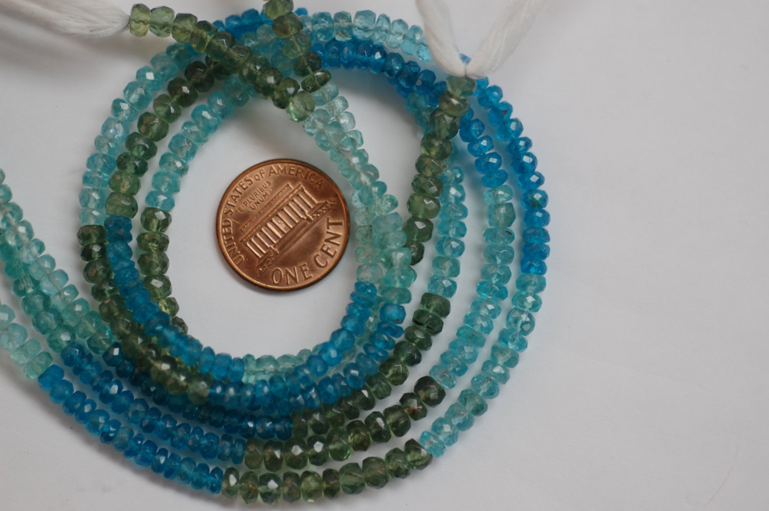 Multi Apatite Rondelle Faceted
