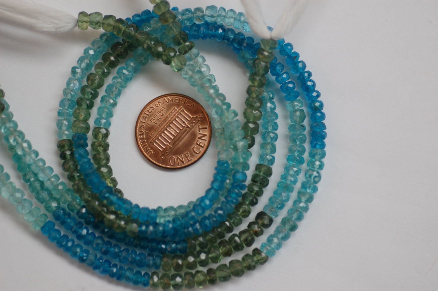 Multi Apatite Rondelle Faceted