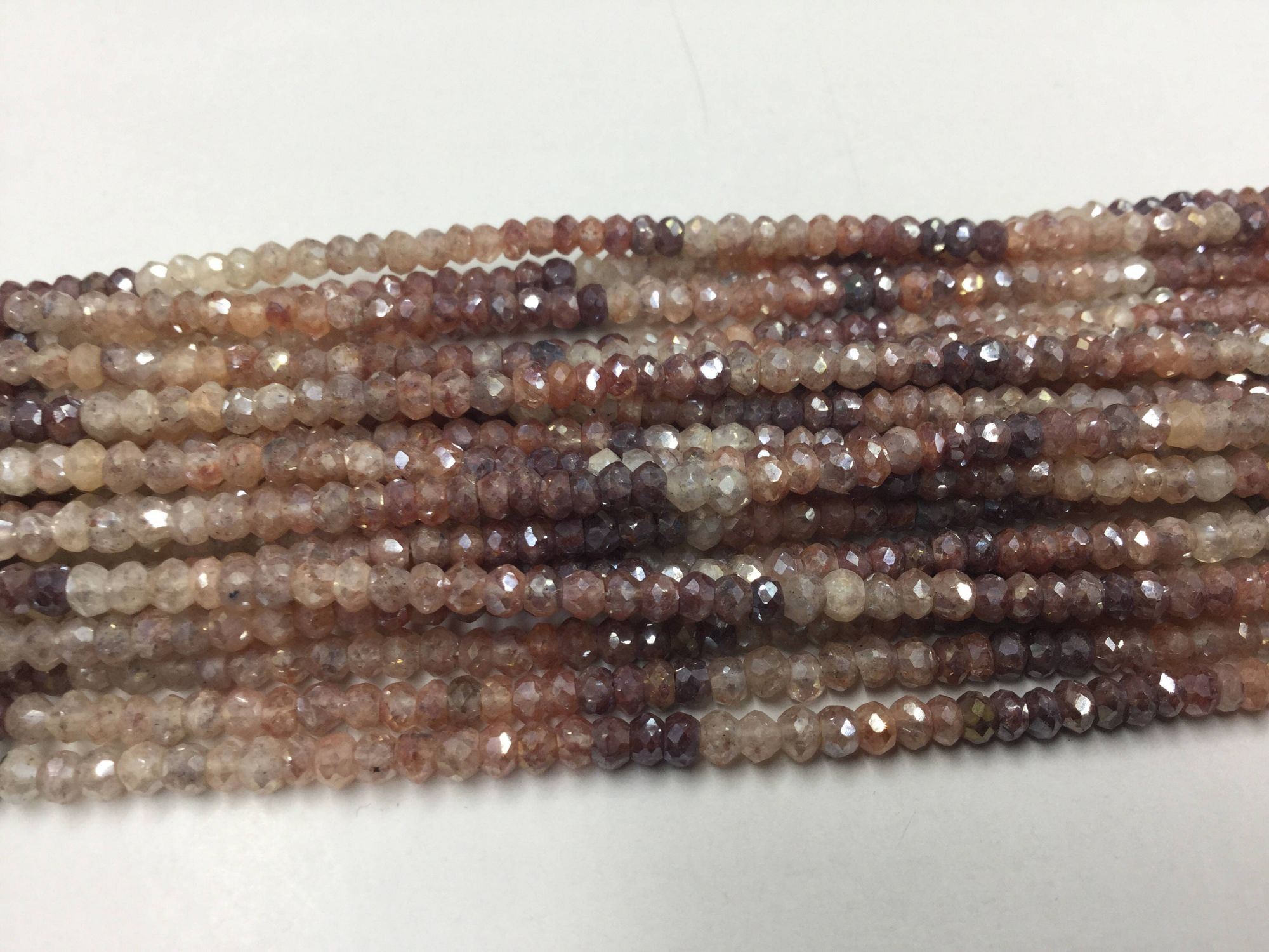 Multi Color Strawberry Quartz Rondelles Faceted