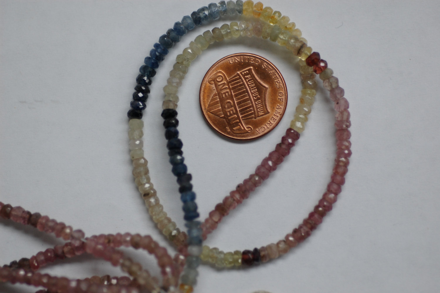 Multi Color Sapphire Rondelle Faceted