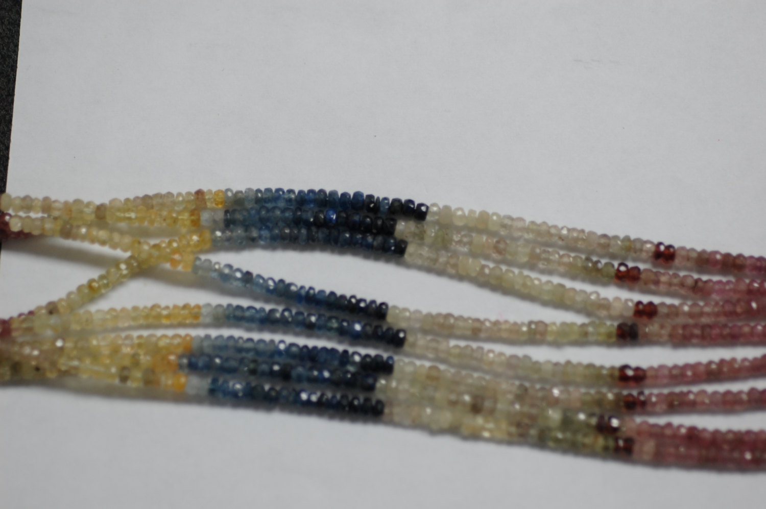Multi Color Sapphire Rondelle Faceted