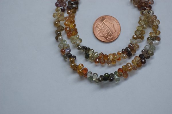 Multi Color Zircon Drops Faceted