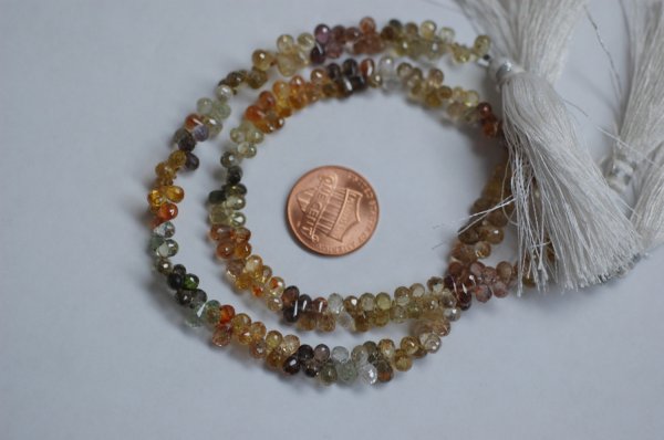 Multi Color Zircon Drops Faceted