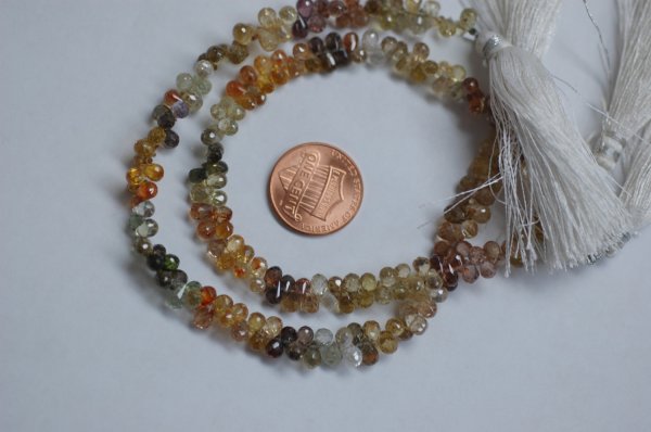 Multi Color Zircon Drops Faceted