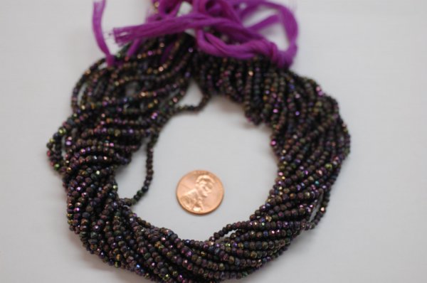 Multi Pink Spinal Rondelle Faceted