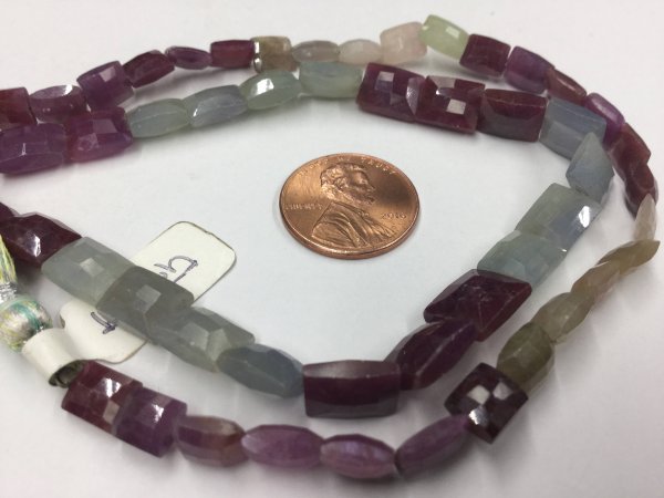 Multi Sapphire Chicklets Faceted