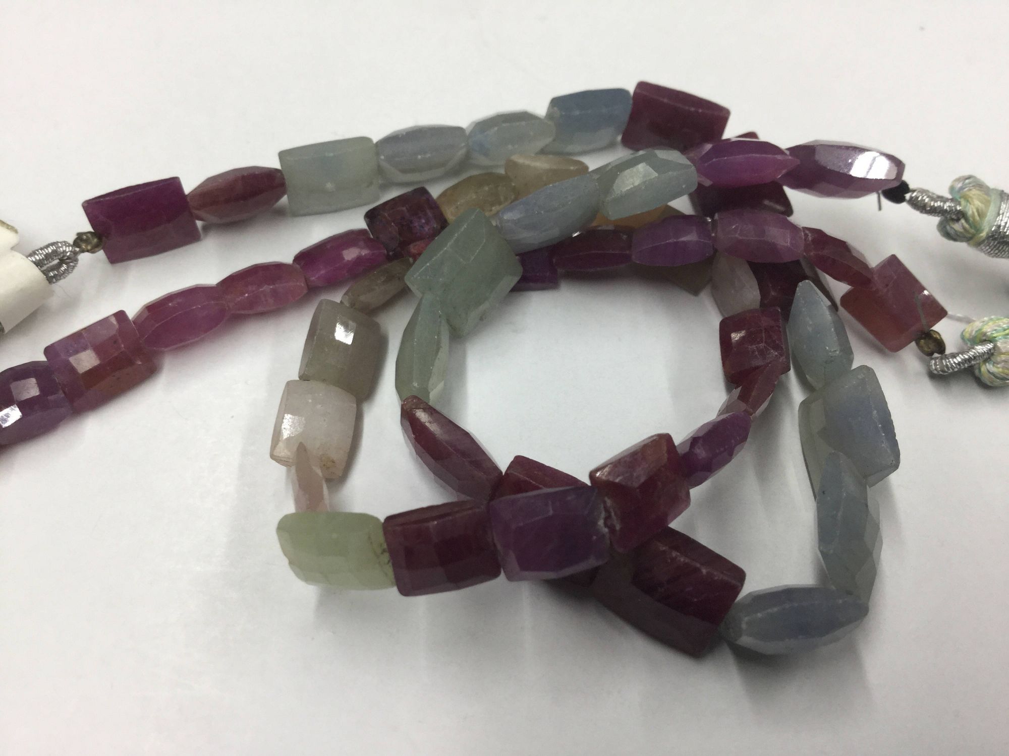 Multi Sapphire Chicklets Faceted
