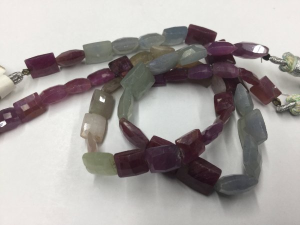 Multi Sapphire Chicklets Faceted