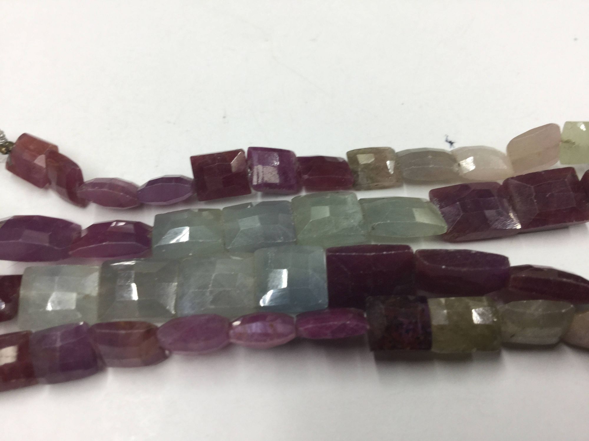 Multi Sapphire Chicklets Faceted