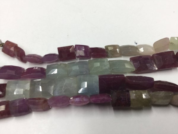Multi Sapphire Chicklets Faceted