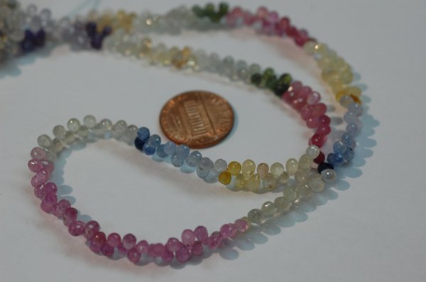 Multi Sapphire Drops Faceted
