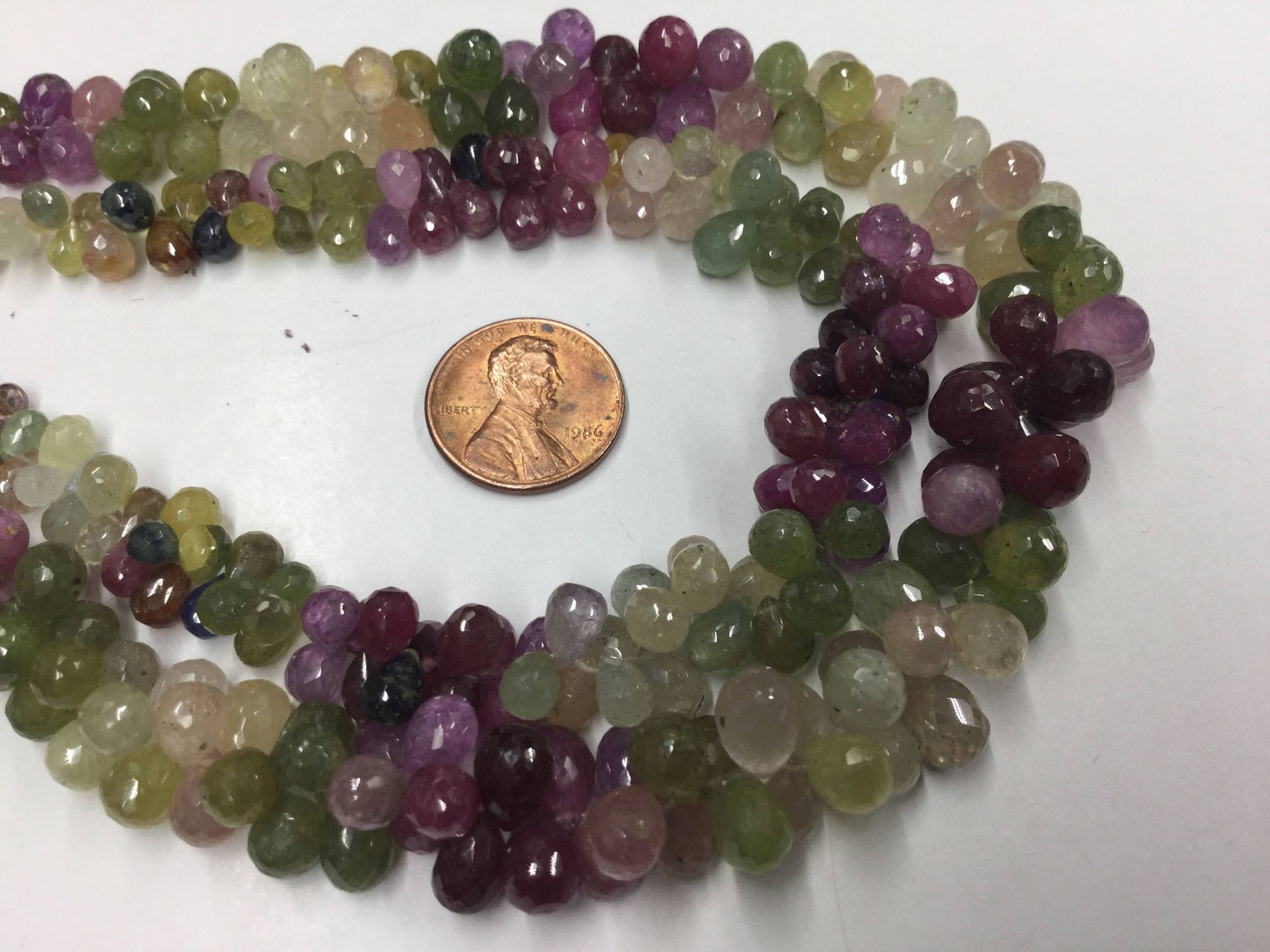 Multi Sapphire Drops Faceted