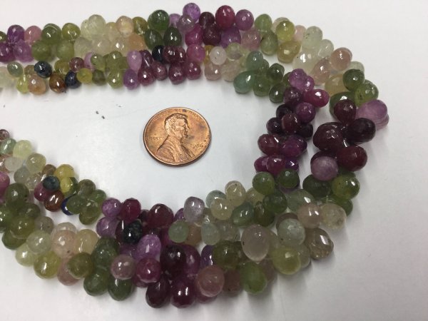 Multi Sapphire Drops Faceted