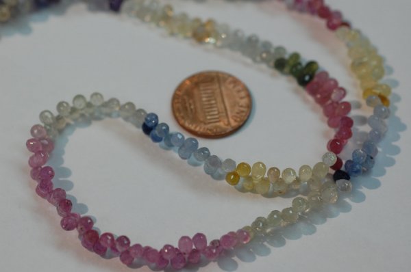 Multi Sapphire Drops Faceted