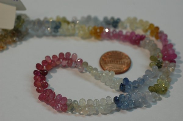 Multi Sapphire Drops Faceted
