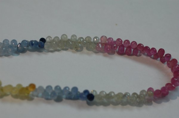 Multi Sapphire Drops Faceted