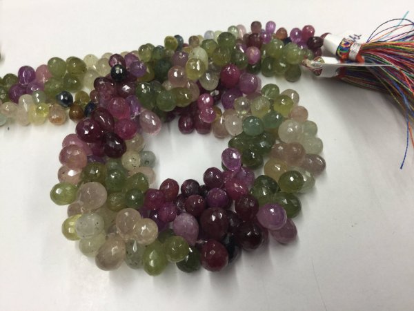 Multi Sapphire Drops Faceted