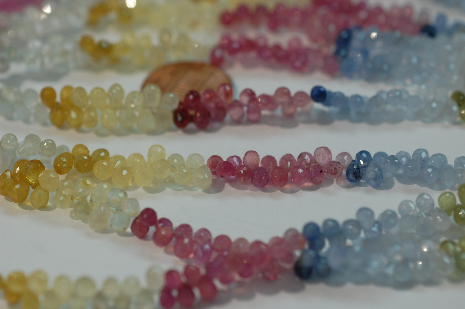 Multi Sapphire Drops Faceted