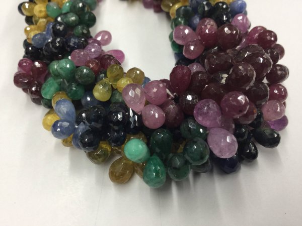 Multi Sapphire Drops Faceted