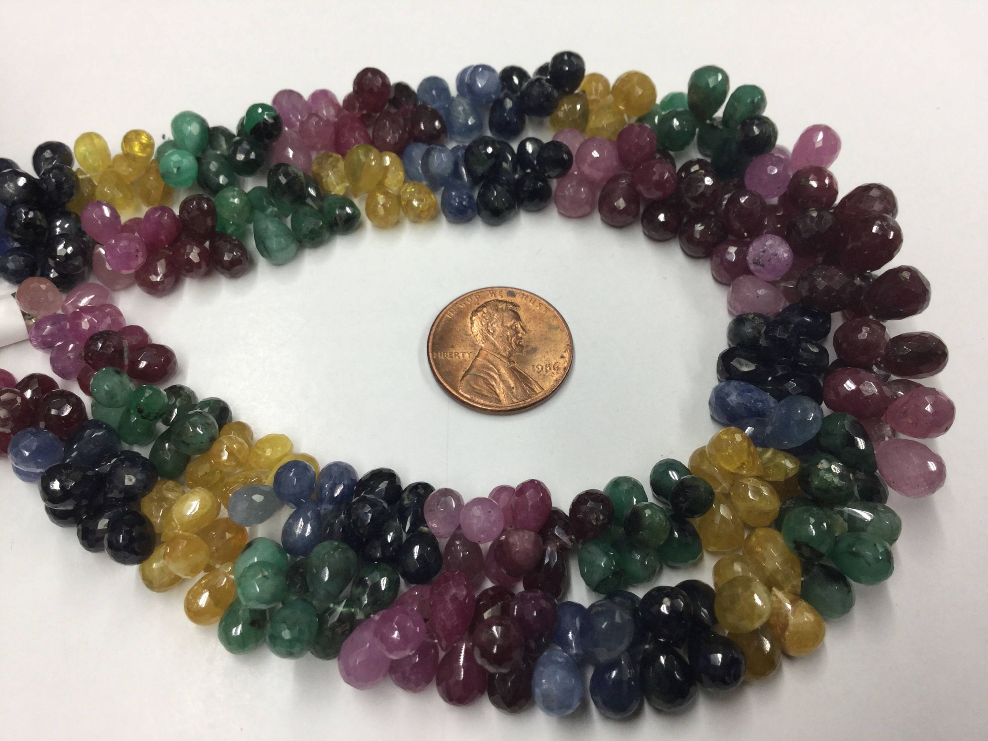Multi Sapphire Drops Faceted