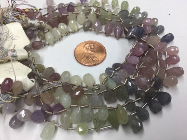 Multi Sapphire Drops Faceted