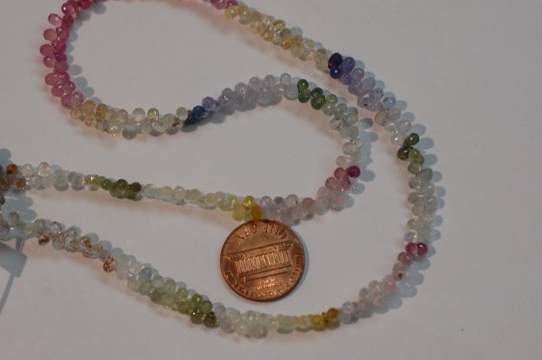 Multi Sapphire Drops Faceted