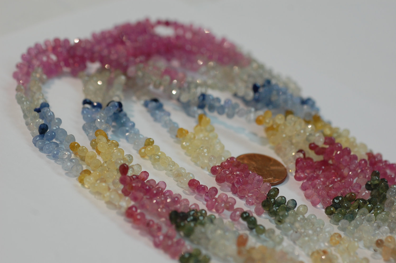 Multi Sapphire Drops Faceted