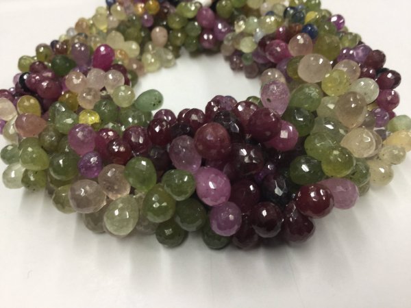 Multi Sapphire Drops Faceted