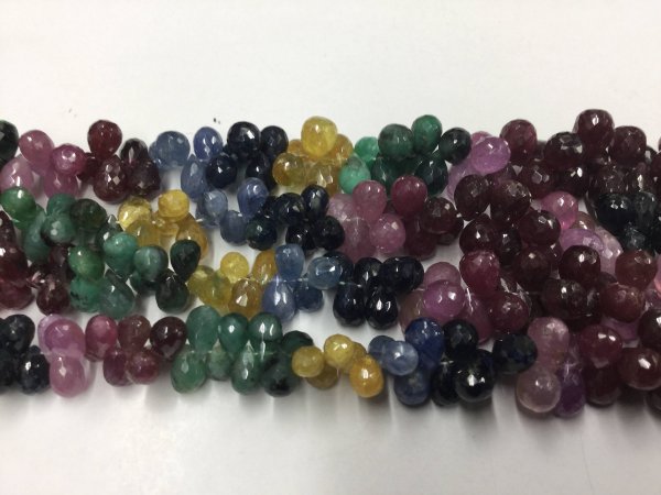 Multi Sapphire Drops Faceted