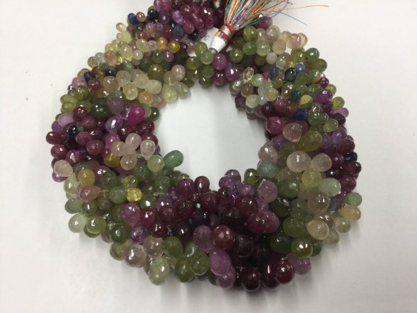 Multi Sapphire Drops Faceted