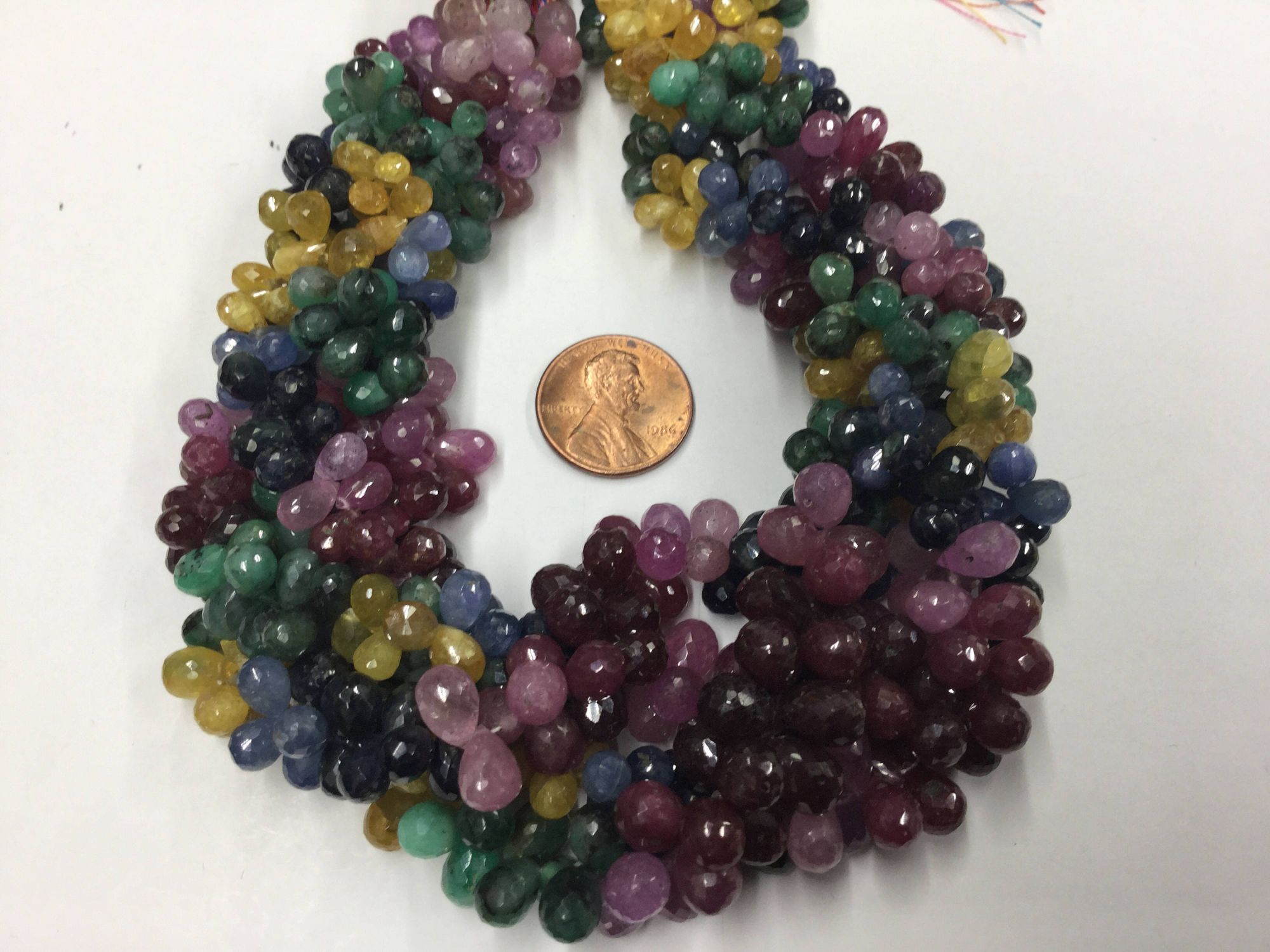 Multi Sapphire Drops Faceted