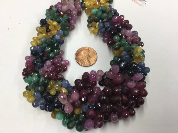 Multi Sapphire Drops Faceted