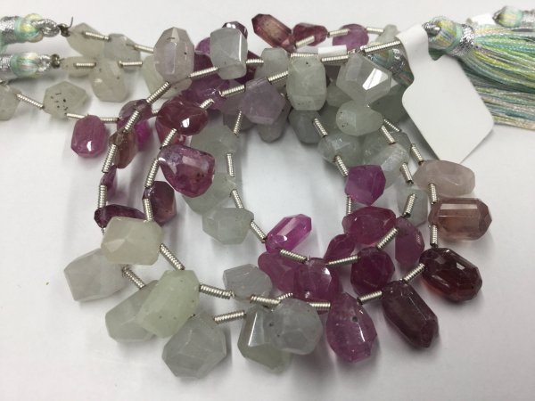 Multi Sapphire Funky Cut Faceted