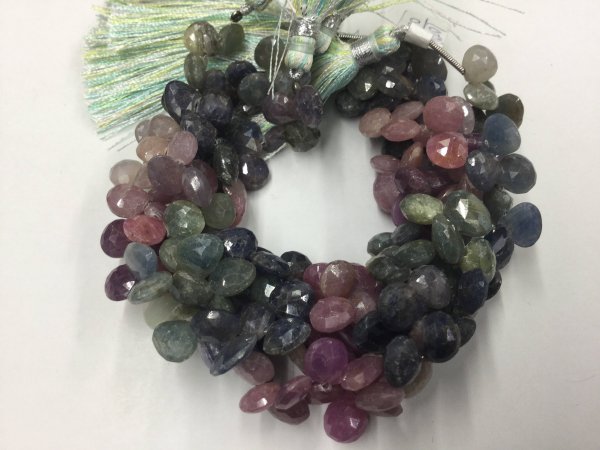 Multi Sapphire Hearts Faceted