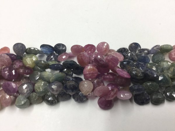 Multi Sapphire Hearts Faceted