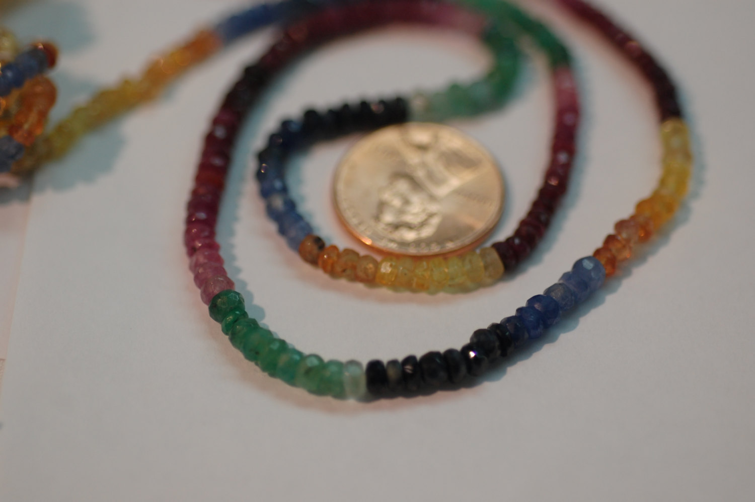 Multi Sapphire Rondelle Faceted