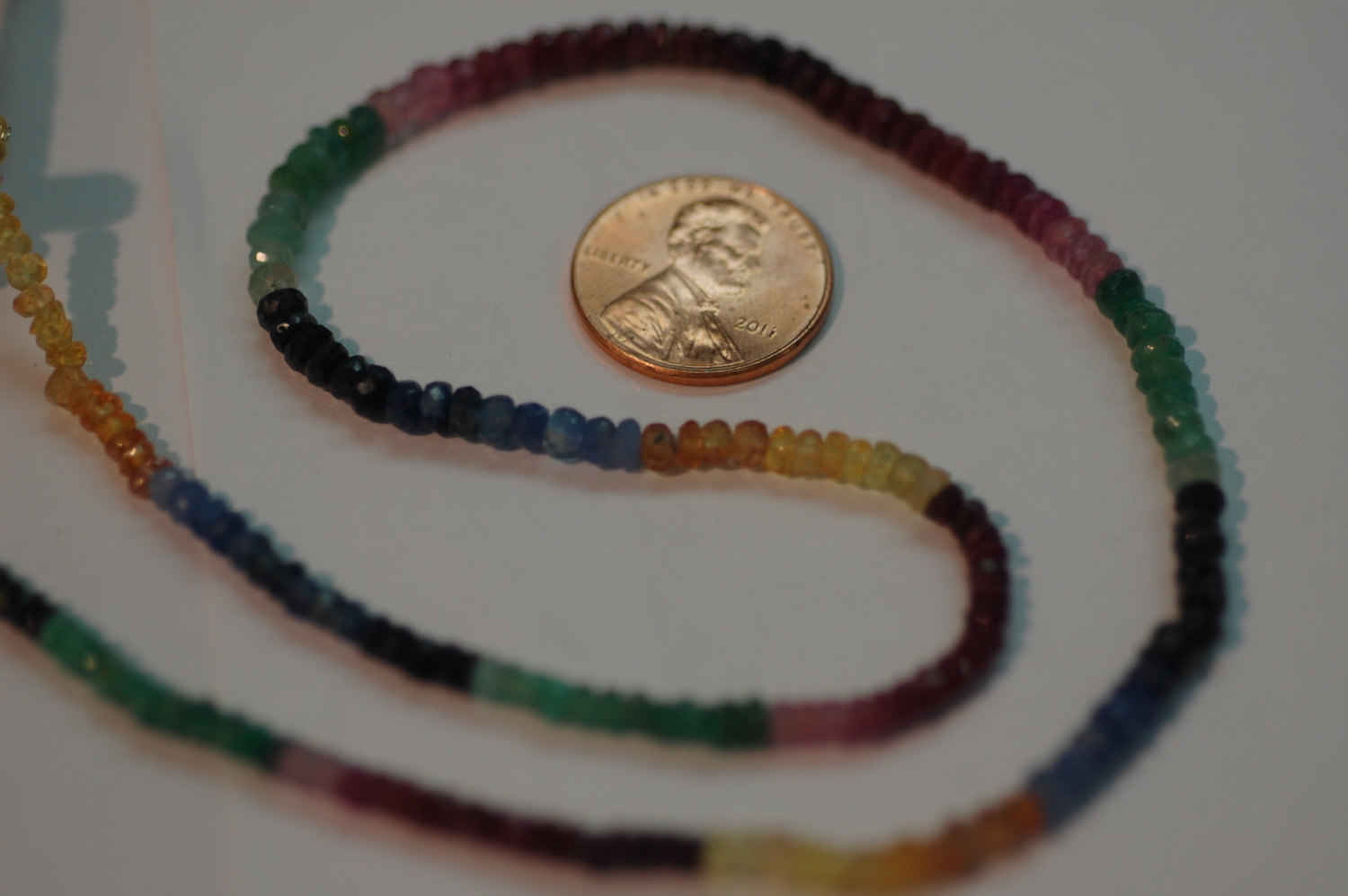 Multi Sapphire Rondelle Faceted