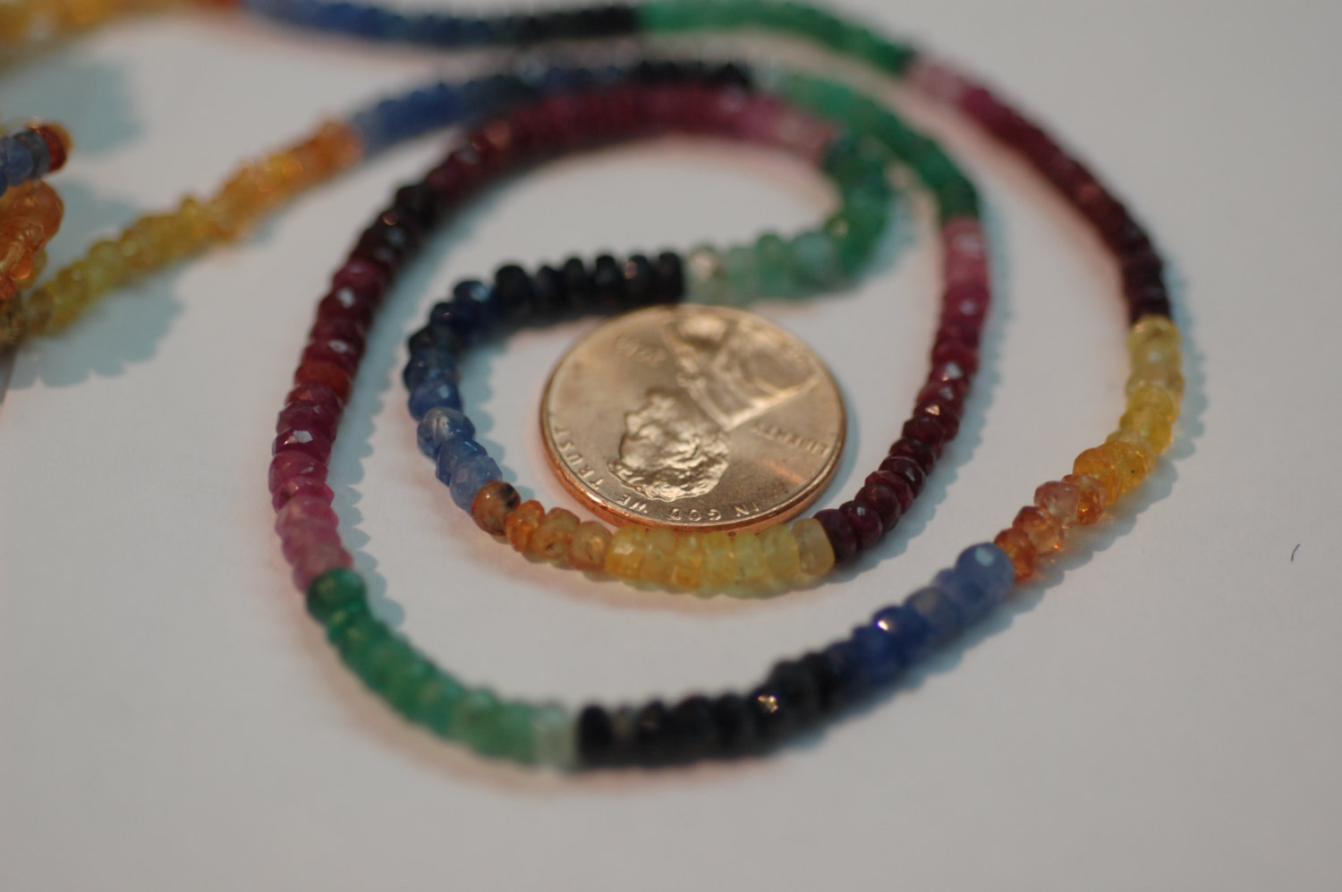 Multi Sapphire Rondelle Faceted