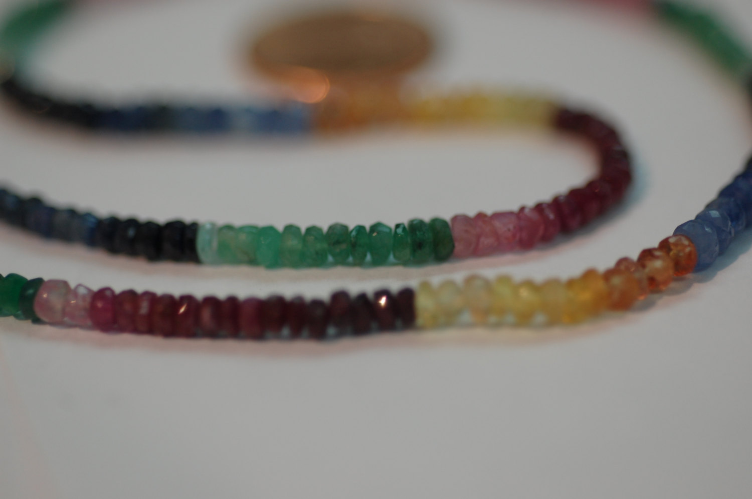 Multi Sapphire Rondelle Faceted