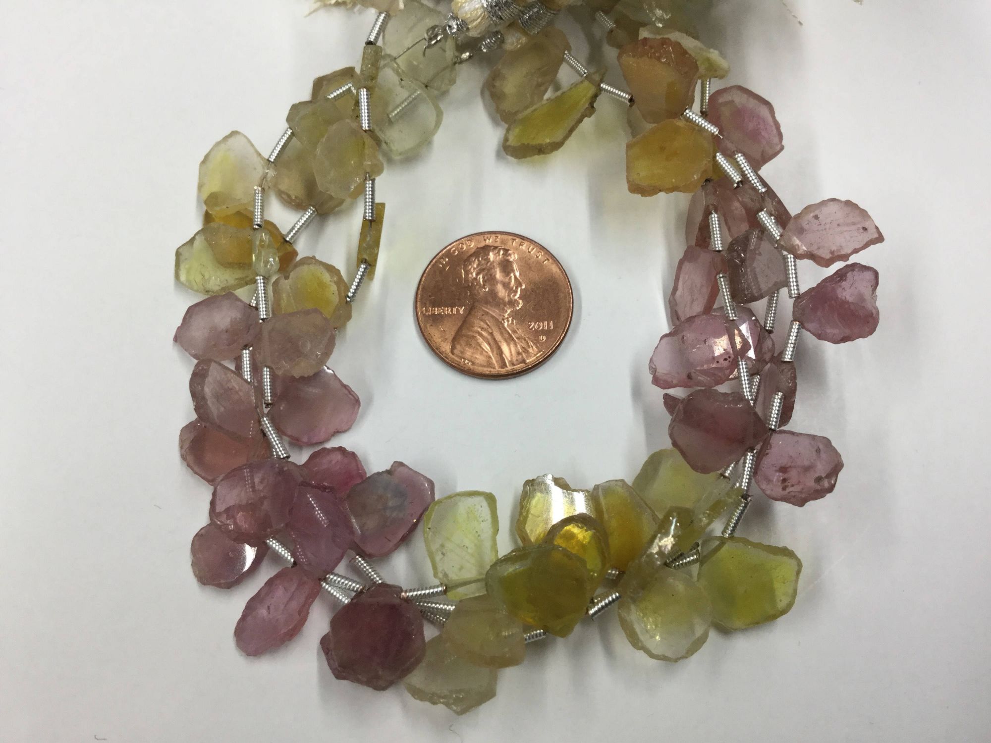 Multi Sapphire Slices Faceted