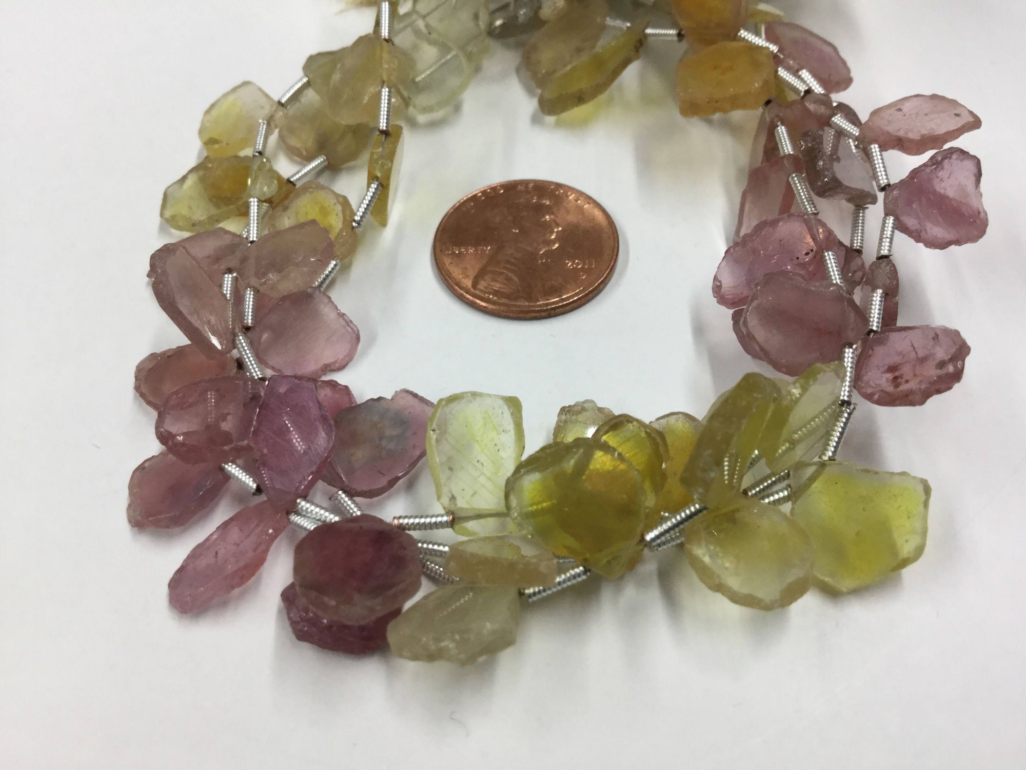 Multi Sapphire Slices Faceted