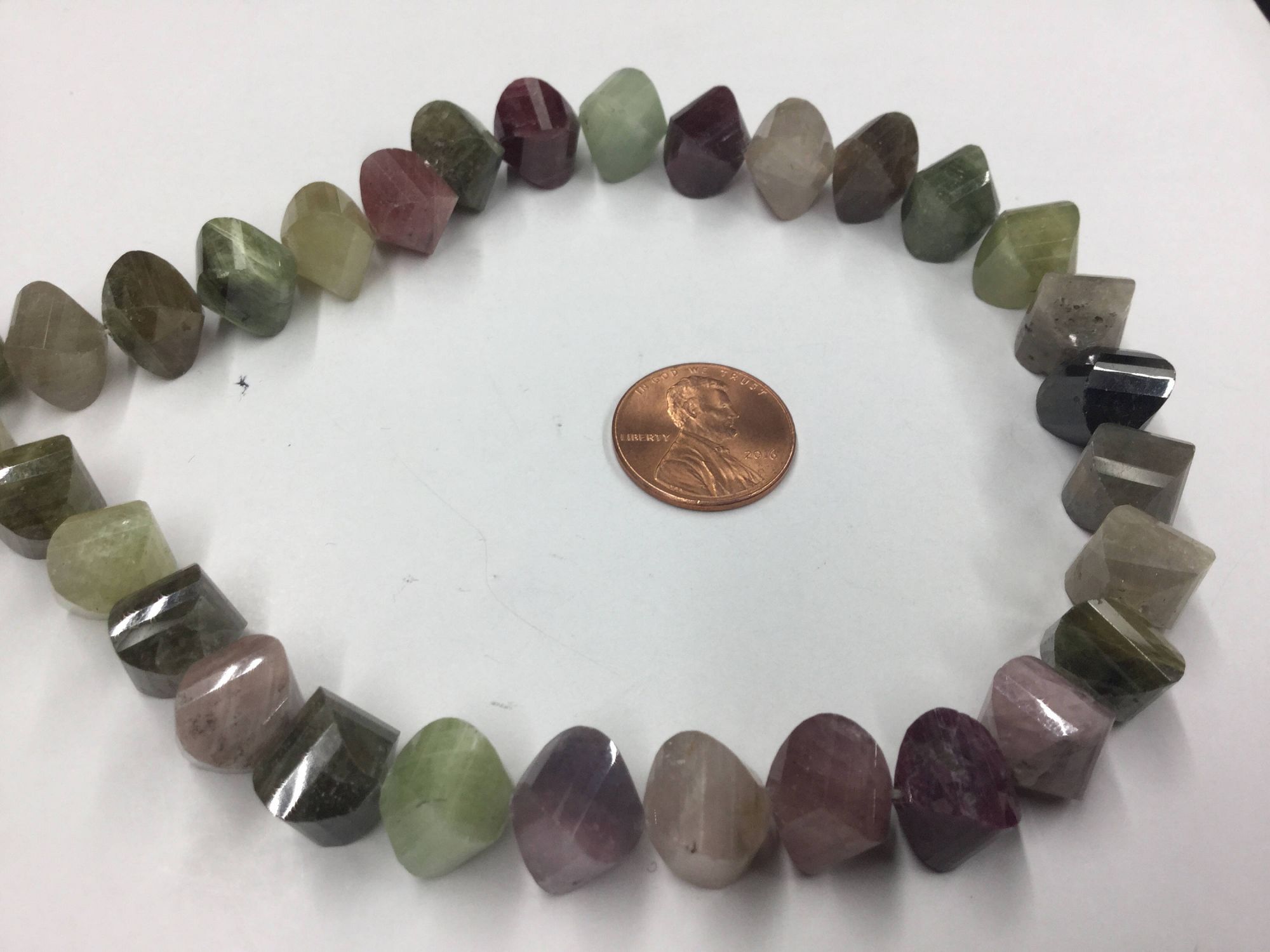 Multi Sapphire Twisted Drops Faceted