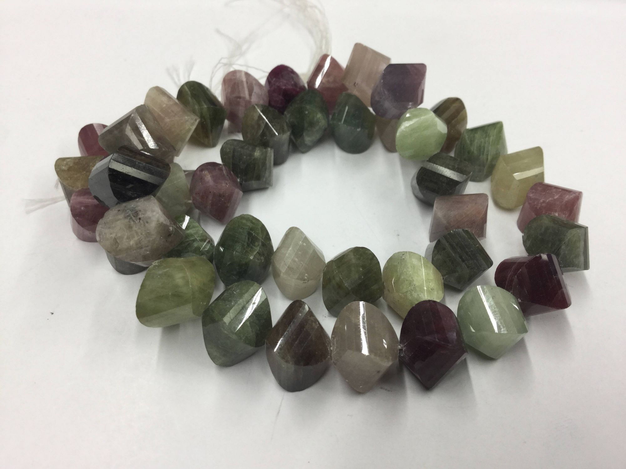 Multi Sapphire Twisted Drops Faceted