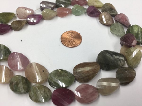 Multi Sapphire Twisted Ovals Faceted