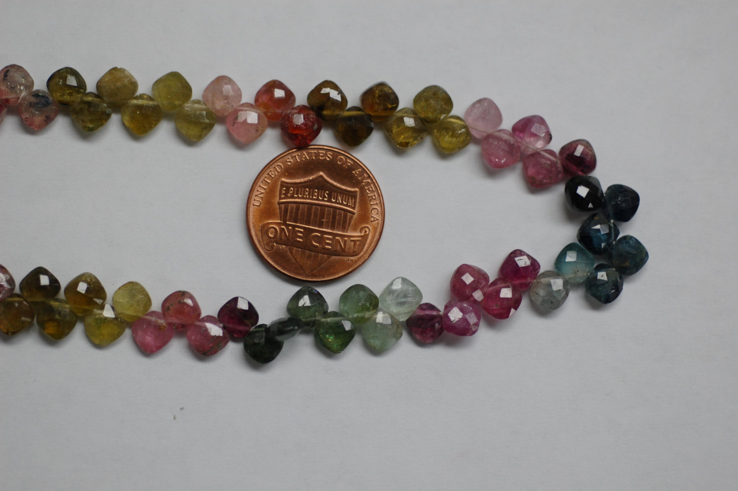 Multi Tourmaline Cushion Checker Board Cut