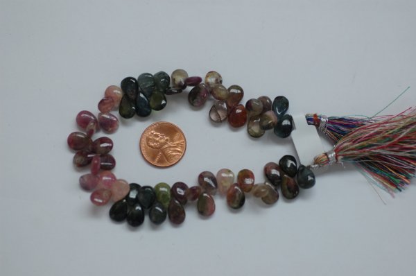 Multi Tourmaline Pear Smooth