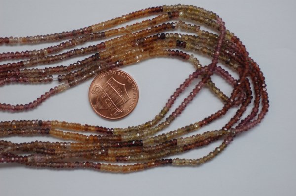 Multi Tundru Sapphire Rondelle Faceted